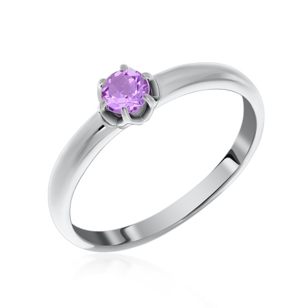 Купить оптом кольцо из серебра с аметистом 1340061021 от Krasnoe