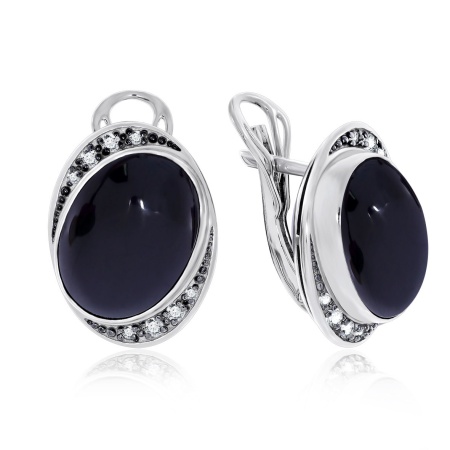 Купить оптом серьги из серебра с агатами и фианитами 2348390992-20 от Krasnoe