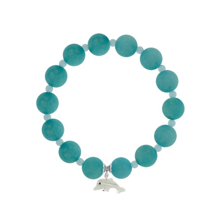 Купить оптом браслет из серебра с перламутром, агатами и агатами 4340396430-70 от Krasnoe