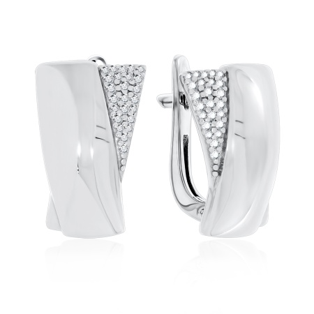 Купить оптом серьги из серебра с фианитами 2340201132л от Krasnoe