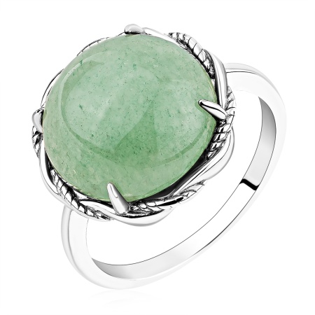 Купить оптом кольцо из серебра с авантюрином 1340365042-1 от Krasnoe