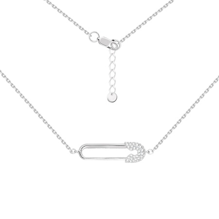 Купить оптом колье из серебра с фианитами 8340205398-16-40 от Krasnoe