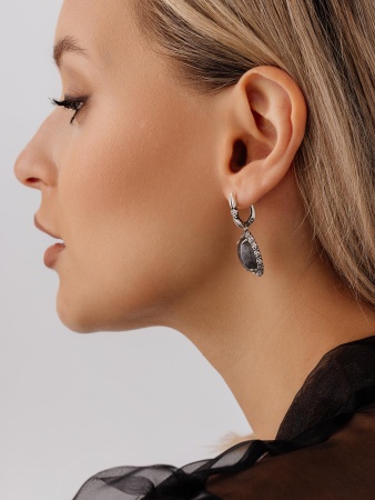 Купить оптом серьги из серебра с лабрадоритами 2310Л05173-1 от Krasnoe