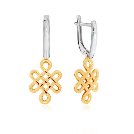 Купить оптом серьги из серебра без вставок 2350401643 от Krasnoe