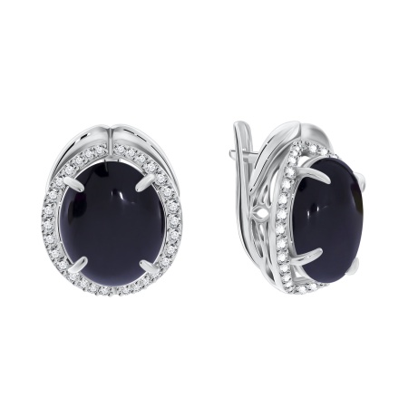 Купить оптом серьги из серебра с агатами и фианитами 2340390140-20 от Krasnoe