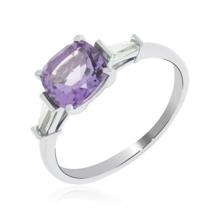 Купить оптом кольцо из серебра с аметистом и фианитами 1340061939 от Krasnoe