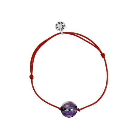 Купить оптом браслет из серебра с чароитом 4340469156 от Krasnoe