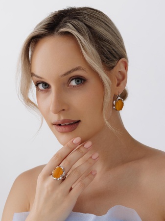 Купить оптом серьги из серебра с агатами 2340395808-1-50 от Krasnoe