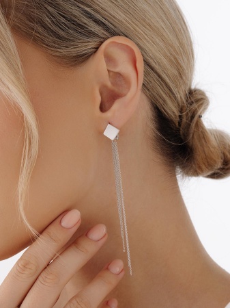 Купить оптом серьги из серебра без вставок 2340405507-9 от Krasnoe