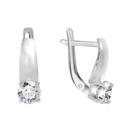 Купить оптом серьги из серебра с фианитами 2340200255 от Krasnoe