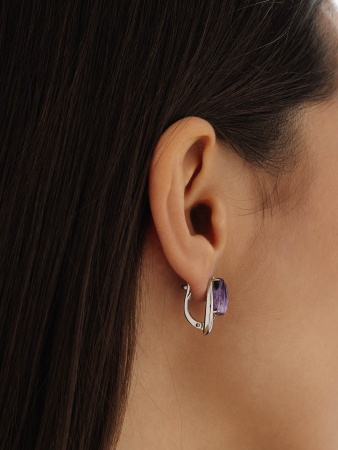 Купить оптом серьги из серебра с чароитами 2340462362 от Krasnoe