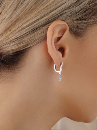 Купить оптом серьги из серебра с фианитами 2340205883-70 от Krasnoe