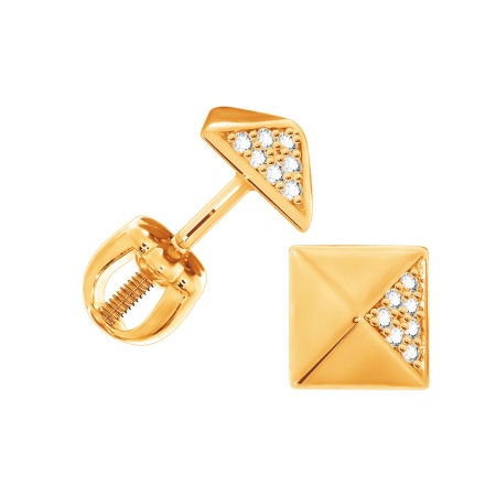 Купить оптом пусеты из серебра с фианитами 2329200544 от Krasnoe