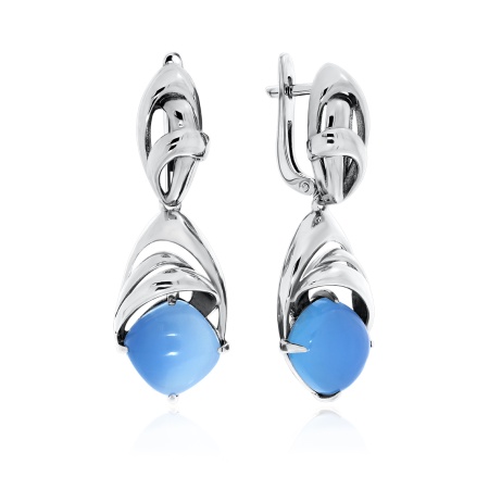 Купить оптом серьги из серебра с халцедонами 2340600952-70 от Krasnoe