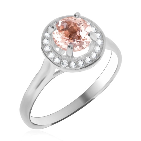 Купить оптом кольцо из серебра с кристалл ювелирныйом и фианитами 1340290105-36 от Krasnoe