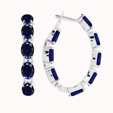 Купить оптом серьги из серебра с натуральными корундами 2340161183-80 от Krasnoe