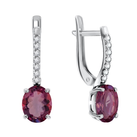Купить оптом серьги из серебра с кристалл ювелирныйами и фианитами 2340290185-33 от Krasnoe
