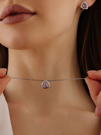 Купить оптом подвеска из серебра с аметистом 3340065541 от Krasnoe