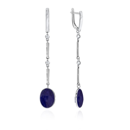 Купить оптом серьги из серебра с агатами и фианитами 2340392926л-80 от Krasnoe