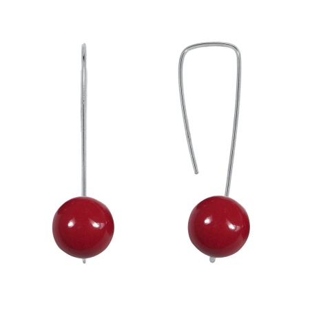 Купить оптом серьги из серебра с кораллами 2340281062 от Krasnoe