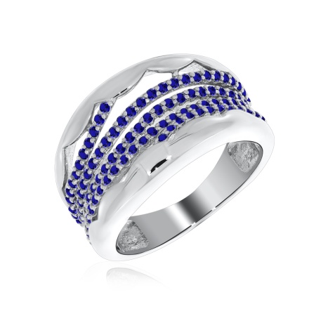 Купить оптом кольцо из серебра с ситаллами 1340881330-80 от Krasnoe