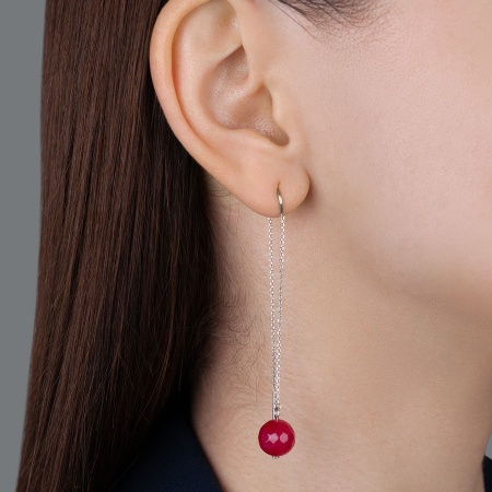 Купить оптом серьги из серебра с агатами 2340390710-9-37 от Krasnoe