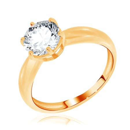 Купить оптом кольцо из серебра с фианитом 1320201408 от Krasnoe