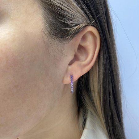 Купить оптом серьги из серебра с аметистами 2340061315 от Krasnoe