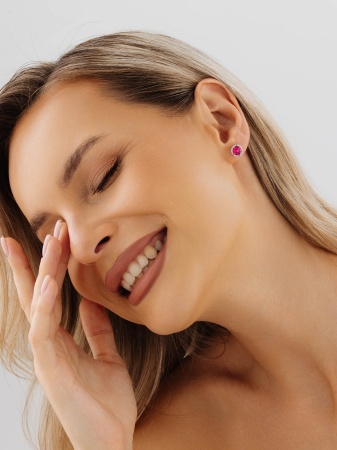 Купить оптом пусеты из серебра с топазами и фианитами 2340071972л-30 от Krasnoe