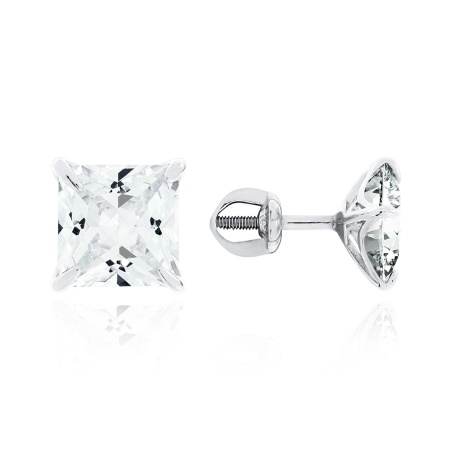 Купить оптом пусеты из серебра с фианитами 2340201223 от Krasnoe