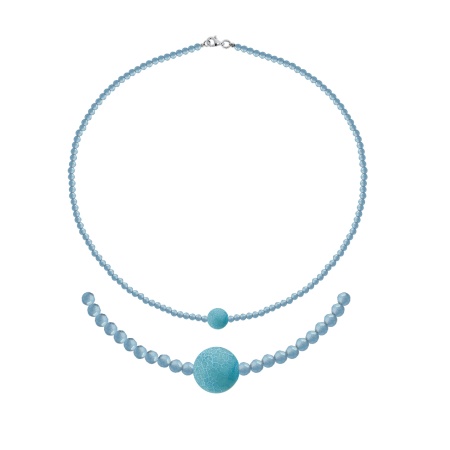 Купить оптом колье из серебра с агатом и агатами 8340876105-40-70 от Krasnoe