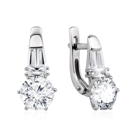 Купить оптом серьги из серебра с фианитами 2340200986 от Krasnoe