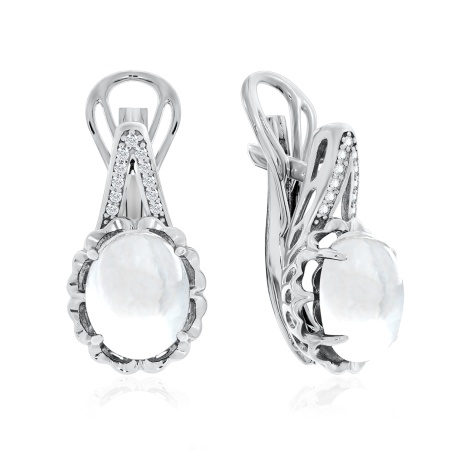 Купить оптом серьги из серебра с хрусталём и фианитами 2340521213л от Krasnoe