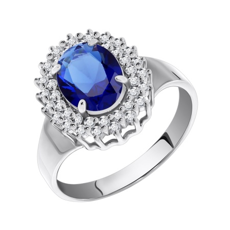 Купить оптом кольцо из серебра со шпинелью и фианитами 1340840145л-82 от Krasnoe