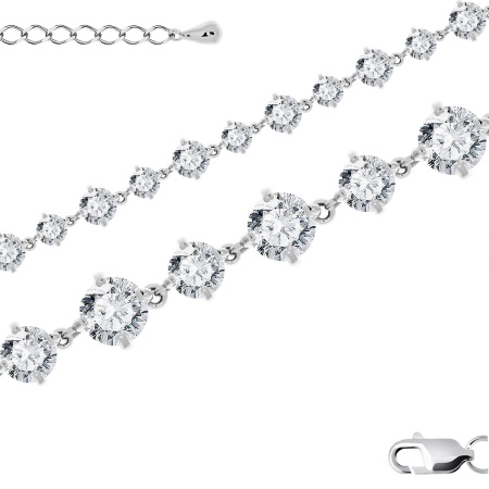 Купить оптом браслет из серебра с фианитами 4340200695-18 от Krasnoe