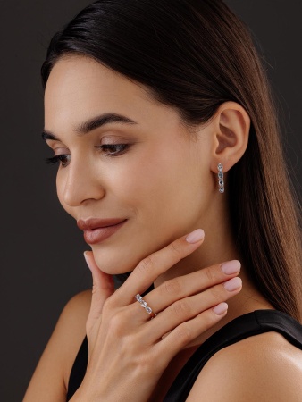 Купить оптом серьги из серебра с топазами 2320071182 от Krasnoe