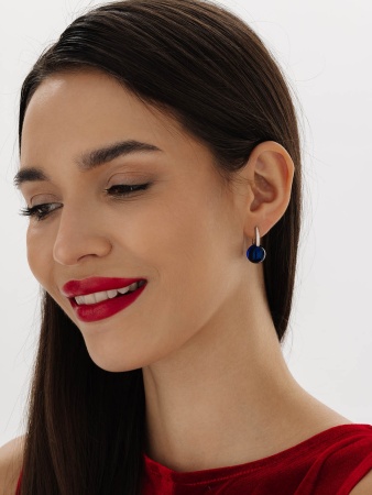 Купить оптом серьги из серебра с кристалл ювелирныйами 2340294318-80 от Krasnoe