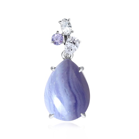 Купить оптом подвески из серебра с агатом и фианитами 3340390875-3 от Krasnoe