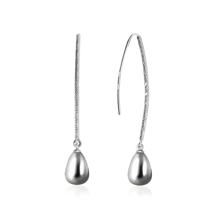 Купить оптом серьги из серебра с жемчугами 2340241080-21 от Krasnoe