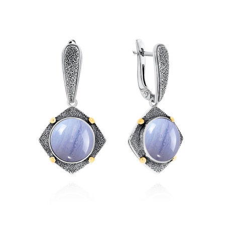 Купить оптом серьги из серебра с агатами 2317392403-84 от Krasnoe