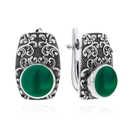 Купить оптом серьги из серебра с агатами 2310391366-60 от Krasnoe