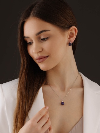 Купить оптом подвеска из серебра с чароитом 3340465041 от Krasnoe