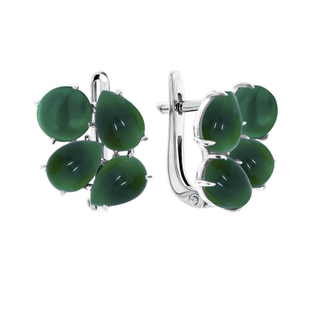 Купить оптом серьги из серебра с агатами 2340392911-60 от Krasnoe