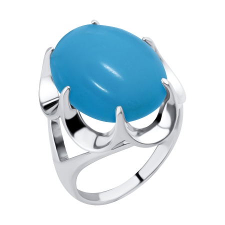 Купить оптом кольцо из серебра с бирюзой 1340Б25808-1 от Krasnoe
