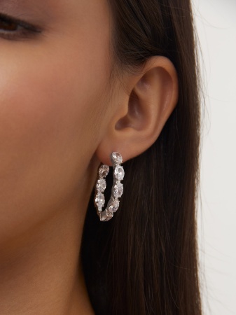 Купить оптом серьги из серебра с фианитами 2340201183 от Krasnoe