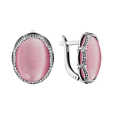 Купить оптом серьги из серебра с кошачий глазами 2310265142-30 от Krasnoe