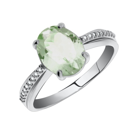 Купить оптом кольцо из серебра с кварцем и фианитами 1340180219л-68 от Krasnoe