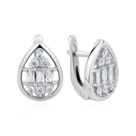 Купить оптом серьги из серебра с фианитами 2340206546л от Krasnoe