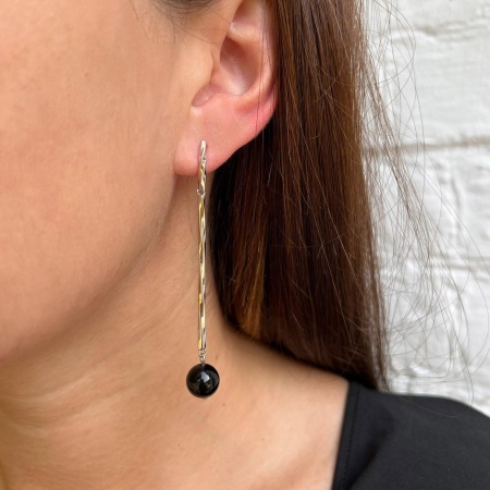 Купить оптом серьги из серебра с агатами 2340390856-20 от Krasnoe