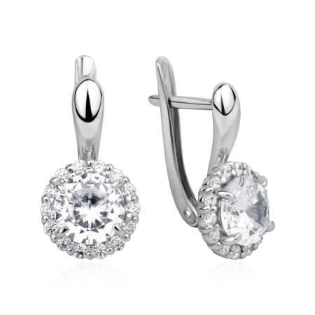 Купить оптом серьги из серебра с фианитами 2340205354 от Krasnoe